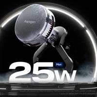 Spigen Essential EV25MFAQ Magnetic MagSafe automobilinis oro groteles laikiklis - Juodas