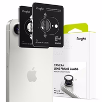 Ringke Camera Frame apsauginis stiklas 2 vnt. iPhone 16e - juoda