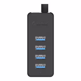 Orico W5P-030 USB į 4x USB 3.0 Hub adapteris (juodas)