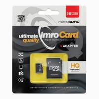 IMRO Atminties kortelė microSD 16GB 100MB/s klasė 10 UHS I su SD adapteriu