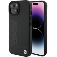 BMW Odinis Hot Stamp dėklas telefonui iPhone 15 Plus - juodas