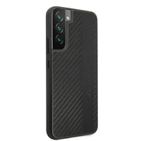 AMG Carbon Stripe&Embossed dėklas telefonui Samsung Galaxy S22+ - Juodas