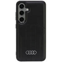 Audi Sintetinės odos Magnetinis dėklas telefonui S24 S921 juodas/juodas kietas dėklas AU-TPUPCMS24-Q5/D1-BK