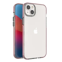 Spring Case dėklas telefonui iPhone 14 Plus silikoninis dėklas su rėmeliu šviesiai rožinis
