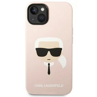 Karl Lagerfeld Silikoninis Karlo Galva MagSafe dėklas iPhone 14 Plus - šviesiai rožinis