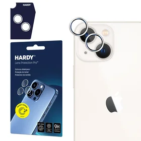 3mk HARDY objektyvo apsauginis stiklas Apple iPhone 15 / 15 Plus - sidabrinė