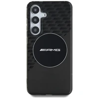 AMG Magnetinis permatomas rombų dėklas telefonui Samsung Galaxy S25 - juodas