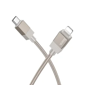Kabelis USB C į Lightning Hoco PD 27W 1 m X110 auksinis
