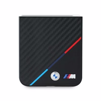 BMW Carbon Tricolor dėklas telefonui Samsung Galaxy Z Flip 6 - juodas