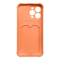 Card Armor dėklas maišelis iPhone 11 Pro kortelės piniginė silikoninis šarvas oro pagalvė - oranžinė