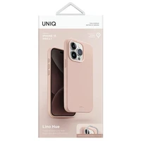 Uniq Lino Hue Magnetinis įkrovimo dėklas telefonui iPhone 15 Pro - rožinė