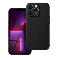 Silikoninis MAG COVER dėklas telefonui iPhone 17 Pro Max juodas, suderinamas su MagSafe