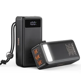 VEGER Išorinė baterija 56000 mAh PD QC3.0 5A 130W Tank Boost (W5001C) juoda