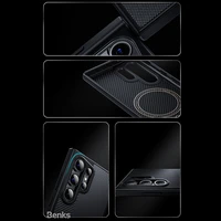 Benks Montage Magnetinis Armor Pro Kevlar Dėklas Metalinis Rėmas 600D+1500D (MA41) Samsung Galaxy S24 Plus juodas