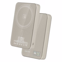 Blavec Išorinė baterija 10000mAh BJ-04 Plona 13,5mm - Type C - 22,5W magnetinė Magsafe 3 in 1 (PBBJ04-MC10GD) auksinė stiklas