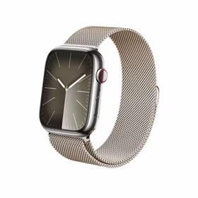 Crong Milano Steel – Stainless Steel dirželis Apple Watch 44/45/46/49mm (Champagne)
