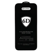 Tel Protect Pilnas klijavimo 6D apsauginis stiklas IPHONE 15 PRO MAX juodas - 10 rinkinys