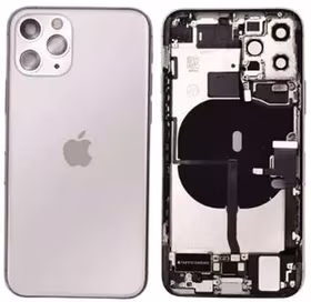 Galinis dangtelis iPhone 11 Pro Silver pilnas su šleifais originalus (used Grade B)