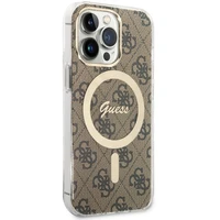 Guess GUHMP13LH4STW iPhone 13 Pro / 13 6.1" rudas/rudas kietas dėklas 4G MagSafe