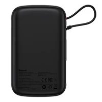 Maitinimo baterija "Baseus Qpow PRO" su laidu, 10000 mAh, 22,5 W (juoda)