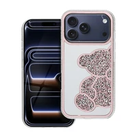 TEDDY BEAR dėklas telefonui IPHONE 17 Pro rožinis