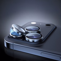 Rock Tempered stiklas Pure Series Camera Lens on camera for Iphone 17 Pro/17 Pro Max (lens 3 pieces) sidabrinis
