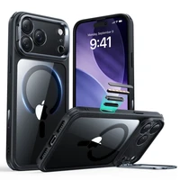 ESR Classic Hybrid Kickstand Magnetinis dėklas telefonui iPhone 17 Pro Max - skaidrus juodas