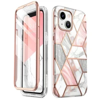 Supcase Cosmo dėklas telefonui iPhone 14 Plus - rožinės marmuro spalvos