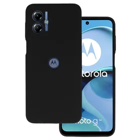 Dėklas telefonui Silikoninis lengvas juodos spalvos Motorola Moto G14