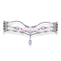 Apyrankė Apple Watch 42/44/45 dizainas 4 sidabrinė-violetinė