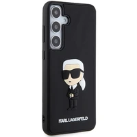 Karl Lagerfeld 3D Guminis Ikonik dėklas telefonui Samsung Galaxy S24 - juodas