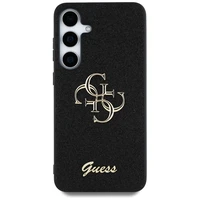 Guess Fixed Glitter Big 4G Metal Logo dėklas telefonui Samsung Galaxy S25 juodas