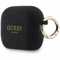 Guess Silikoninis Glitter Ring Dėklas for AirPods Pro 3 - juodas