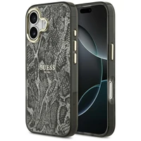 Guess Pitono rašto magnetinis dėklas iPhone 17 - juodas