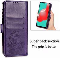 Dėklas Flower Book Samsung A546 A54 5G violetinis