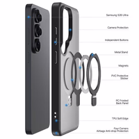 Dėklas Dux Ducis Yind Magnetic Stand Samsung S948 S26 Ultra juodas