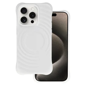 Tel Protect Wave magnetinis dėklas telefonui iPhone 14 Pro Max baltas