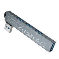 Borofone Adapter HUB FH1 4 in 1 - USB to 3xUSB 2.0 + USB 3.0 - grey