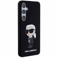 Karl Lagerfeld silikoninis Ikonik dėklas telefonui Samsung Galaxy S24+ - juodas