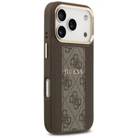 Guess 4G Stripe Magnetinis dėklas telefonui iPhone 17 Pro - ruda
