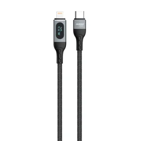 Dudao USB Type C - Lightning greito įkrovimo PD 20W 1m kabelis juodas (L7MaxL)