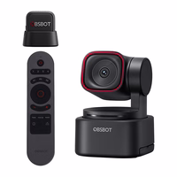 OBSBOT Tiny 3 Lite webcam with remote control and microphone