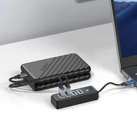 Orico PW4U-C3 USB-C / 4x USB-A 3.0 Hub - juodas
