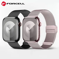 FORCELL F-DESIGN FA14 magnetinis nerūdijančio plieno dirželis APPLE laikrodžiui 38 / 40 / 41 mm juodas