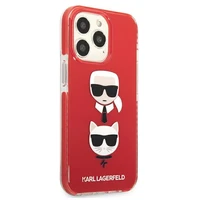 Karl Lagerfeld Karl & Choupette Head dėklas telefonui iPhone 13 Pro / iPhone 13 - raudonas