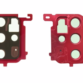 Samsung G985/G986 S20 Plus kameros su rėmeliu stikliukas Aura Red ORG