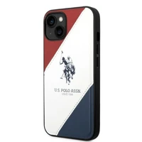 Dėklas telefonui (m) US Polo USHCP14MPSO3 iPhone 14 Plus 6.7" - balta balta trijų spalvų įspaudas
