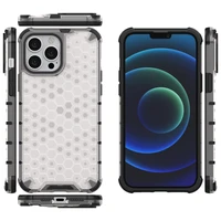 Honeycomb Case šarvu dangtelis su TPU buferiu iPhone 13 Pro Max skaidrus