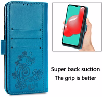 Dėklas Flower Book Samsung A155 A15 4G/A156 A15 5G mėlynas