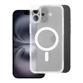 FROST MAG COVER dėklas telefonui su kameros apsauga, suderinamas su MagSafe, skirtas IPHONE 11 Pro, šerkšninė skaidri